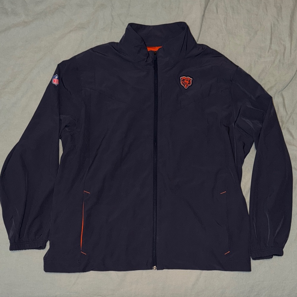 Men's Nike Woven Full-Zip Jacket NFL Chicago Bears Navy